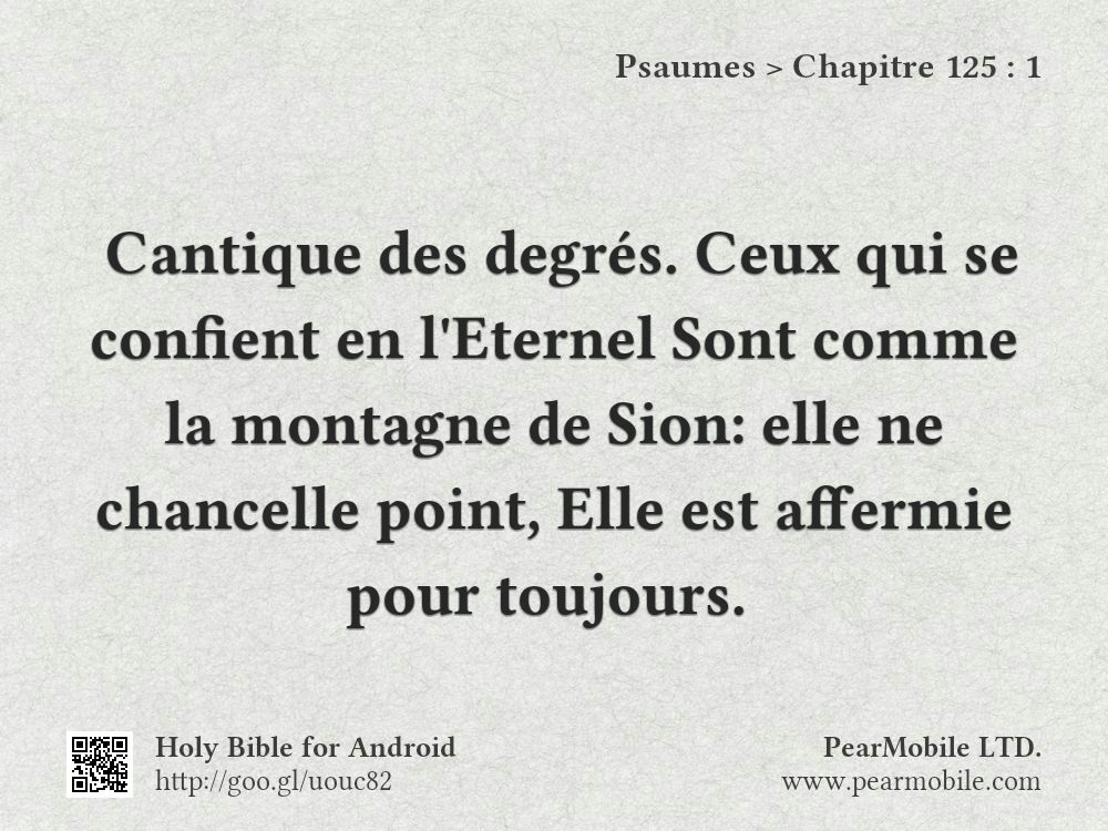 Psaumes, Chapitre 125:1